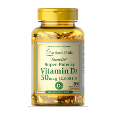 Vitamin D3 50 mcg (2,000 IU) (200 softgels)
