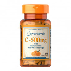 Vitamin C-500 mg with Bioflavonoids and Rose Hips (100 caplets)