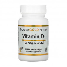Vitamin D3 125 mcg (5,000 IU) (90 fish gelatin softgels)
