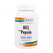 Betaine HCL with pepsin 650 mg (100 veg caps)
