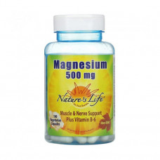 Magnesium 500 mg Plus Vitamin B-6 (100 veg caps)