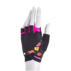 Flower Power Workout Gloves Black/Flower (XS size)