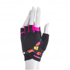 Flower Power Workout Gloves Black/Flower (M size)